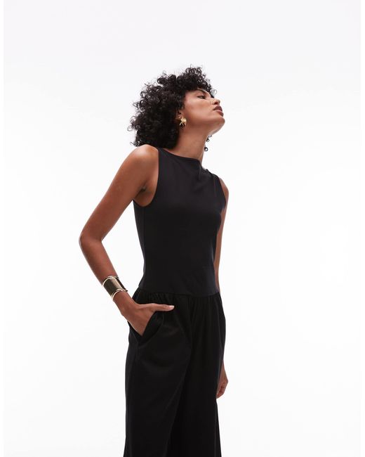 & Other Stories White Sleeveless Wide Leg Jumpsuit