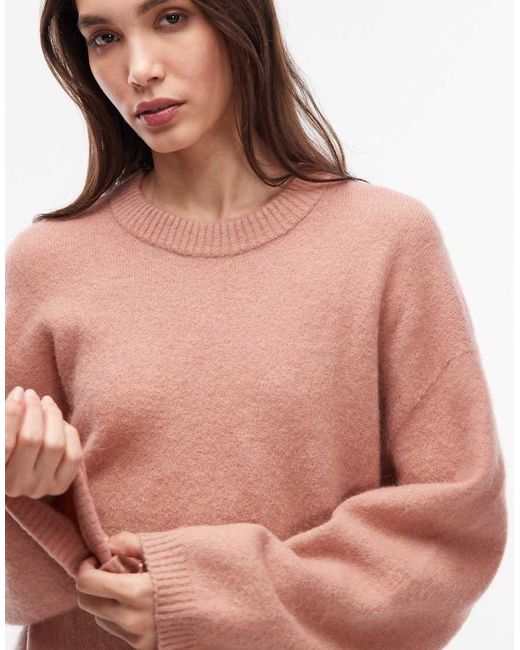 ARKET Pink Super Soft Alpaca And Wool Relaxed Sweater