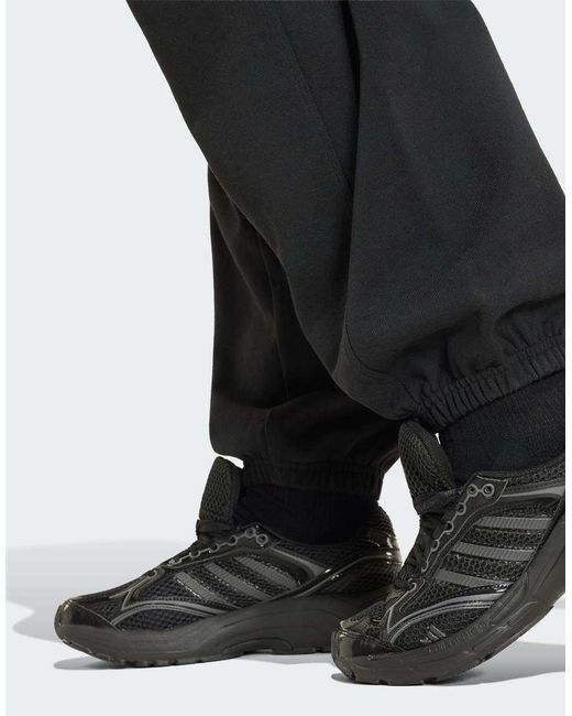 Adidas Originals Black Adidas Kit Small Logo Loose Cuffed Pants