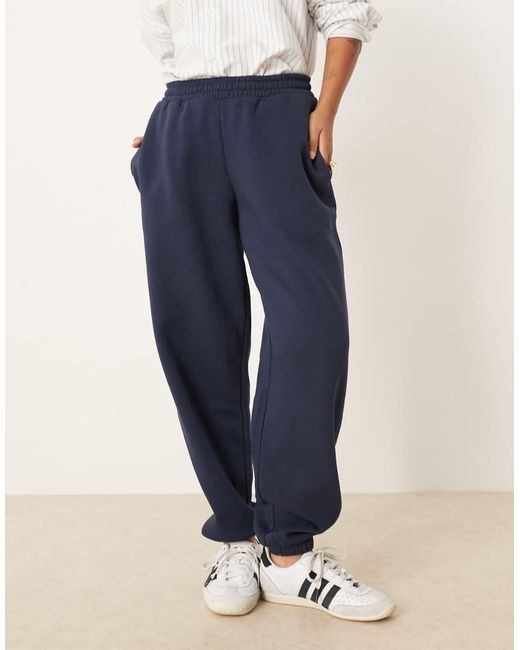 ASOS Blue Asos Design Petite Ultimate Cuffed Brushback jogger