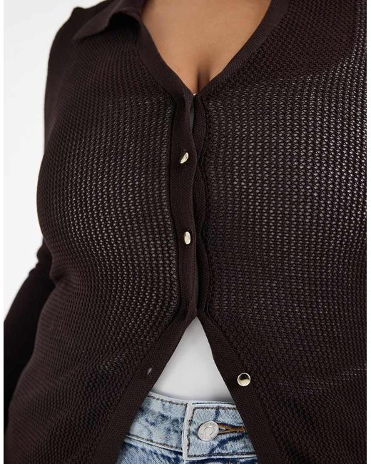 ONLY Black Crochet Cardigan
