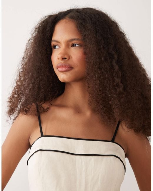 Mango Natural Strappy Jumpsuit