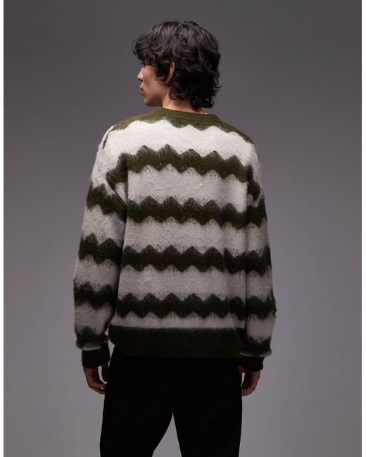 Wrangler – angerauter strickpullover in Gray für Herren