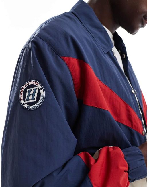 Tommy Hilfiger Blue Game Day Coach Jacket for men