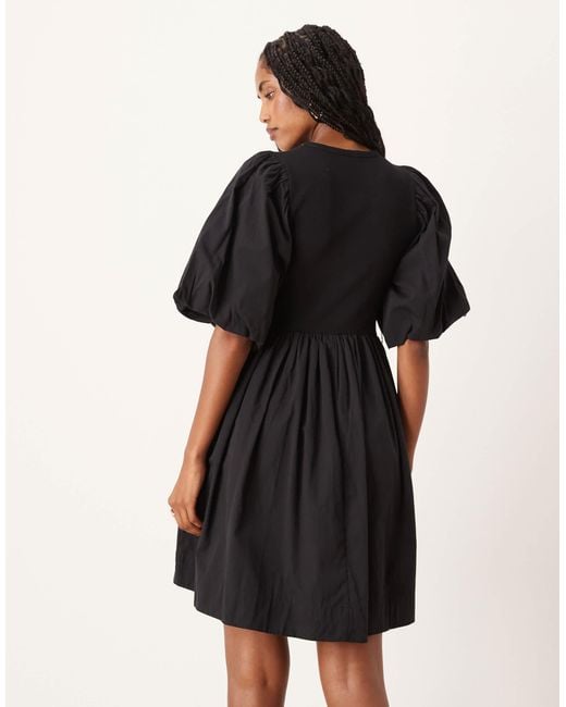 Y.A.S Black – minikleid aus baumwolle und jersey