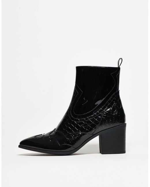ASOS Black Heeled Chelsea Boots for men