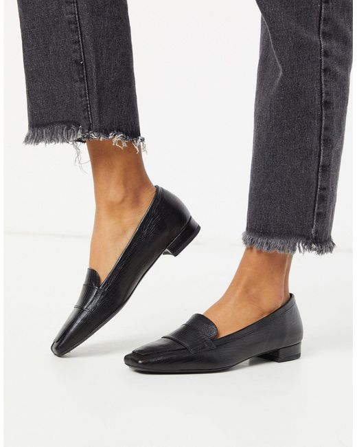 Vagabond Black Layla Leather Flat Loafers