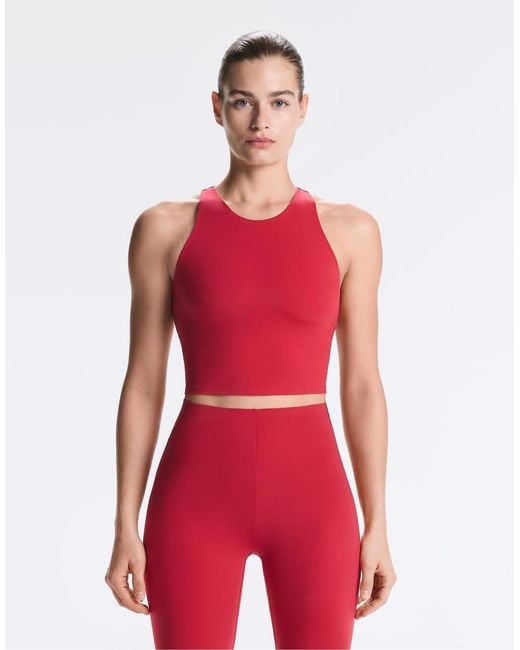 Oysho Red Compressive Tank Top