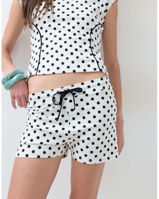 ASOS Micro Short Met Stippen in het White