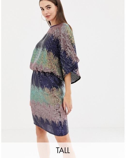 sequin batwing dress