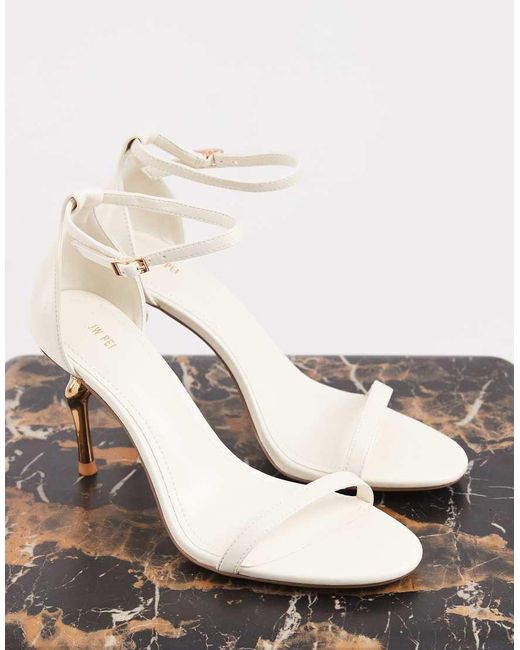 JW PEI White Alivia Double Strap Sandals