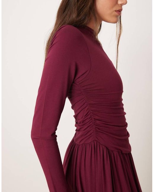 Nobody's Child Red Aubrey Long Sleeve Maxi Dress