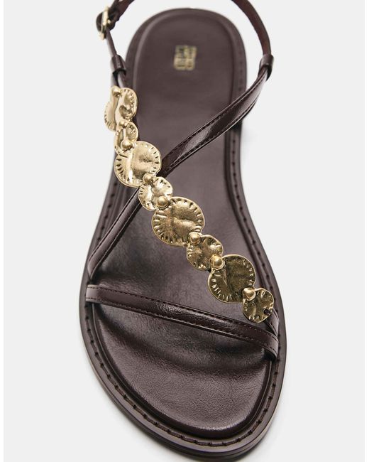 Pull&Bear Brown – flache sandalen
