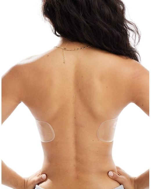 Bye Bra Natural Strapless And Backless Stick On Bra With Clear Side Wings