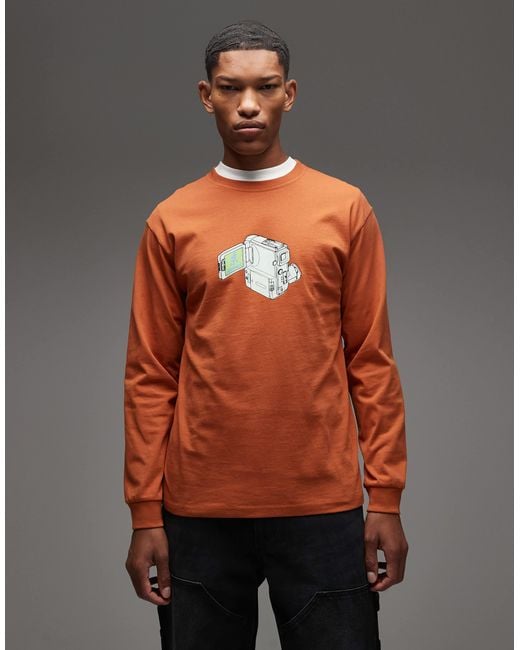 Gramicci Orange – langärmliges t-shirt