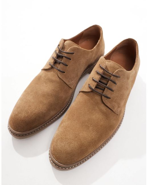Chaussures en daim à lacets - taupe ASOS pour homme en coloris White