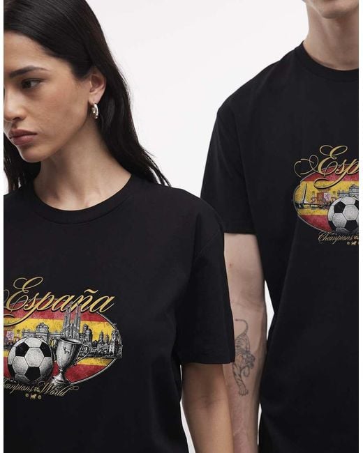 PRNT Black Spain Champions Relaxed T-Shirt