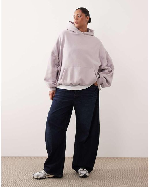 ARRANGE Purple Curve Oversized Premium Heavy Weight Hoodie