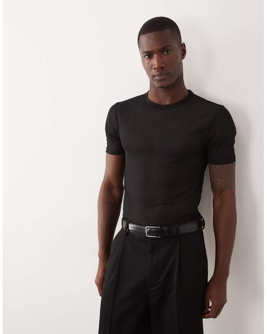 ASOS Black Muscle Fit T-shirt for men