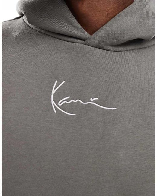 Sudadera Con Capucha Y Logo De Firma Essentials De Karlkani de hombre de color Gray