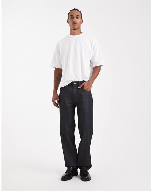 ASOS White Circular Design Collection Heavyweight Straight Leg Jeans for men