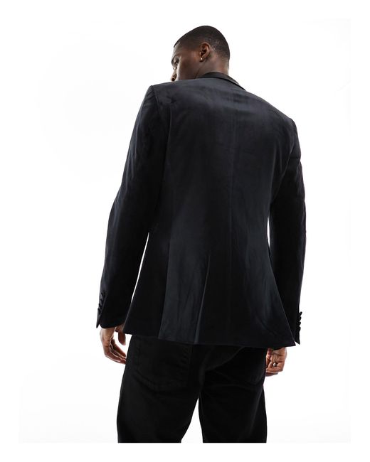 French Connection Black Velvet Blazer for men