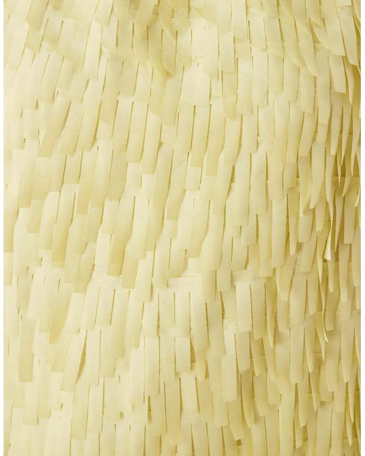 Robe mi-longue effet 3d - olive Ghospell en coloris Yellow