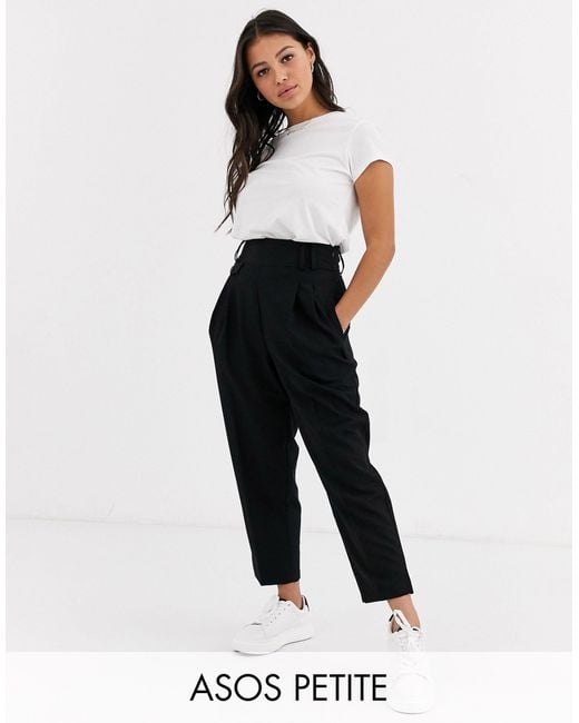 high waisted black smart trousers