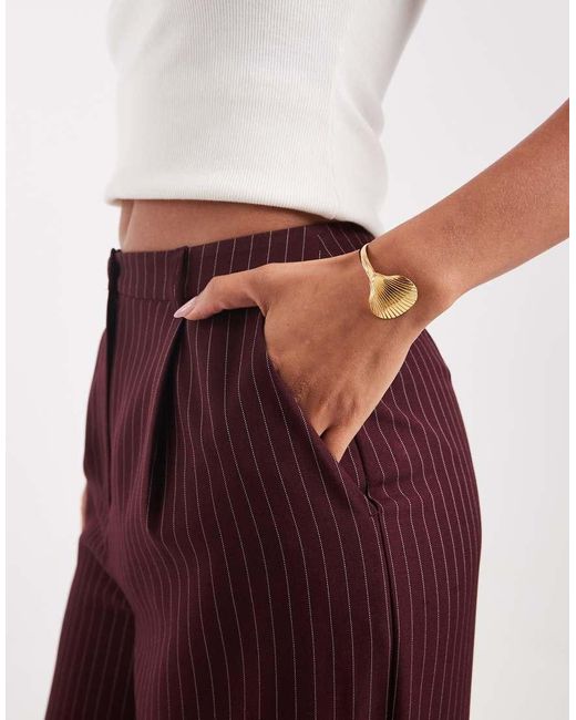 Miss Selfridge Purple Pinstripe Pants