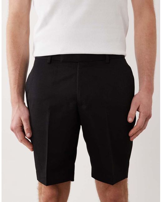 ASOS Natural Tailored Slim Shorts for men
