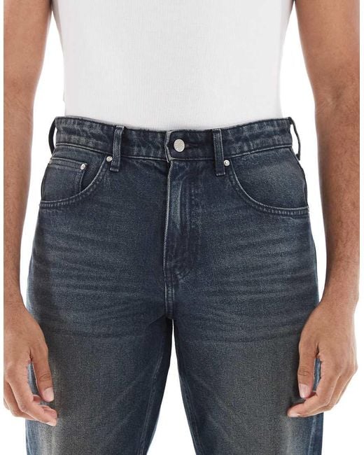 ASOS Blue Tapered Fit Jeans for men