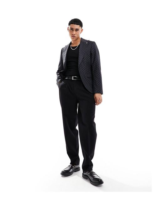 Kei - giacca da abito nera di Twisted Tailor in Black da Uomo