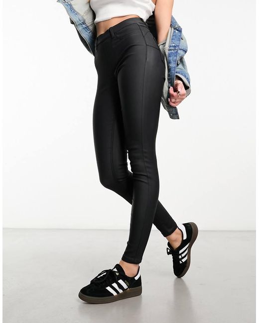 New Look Black Coated Jeggings
