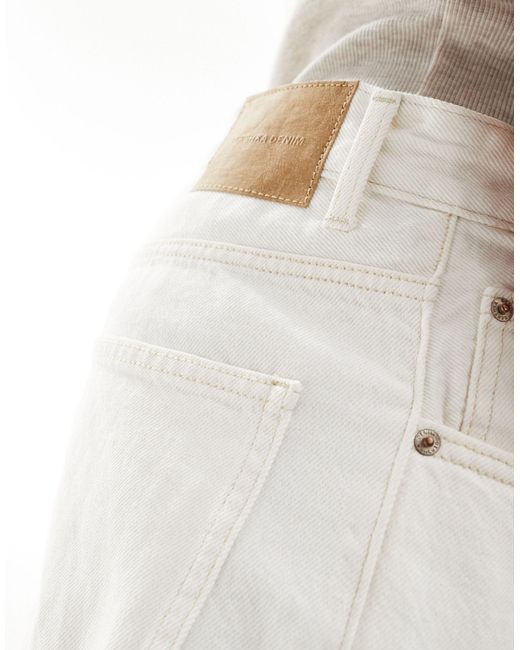 Bershka – weit geschnittene jeans in White für Herren