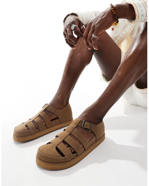 ASOS – römersandalen in Brown für Herren
