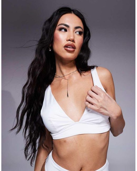 ASOS Black Maya Mix And Match Sleek Plunge Bikini Top