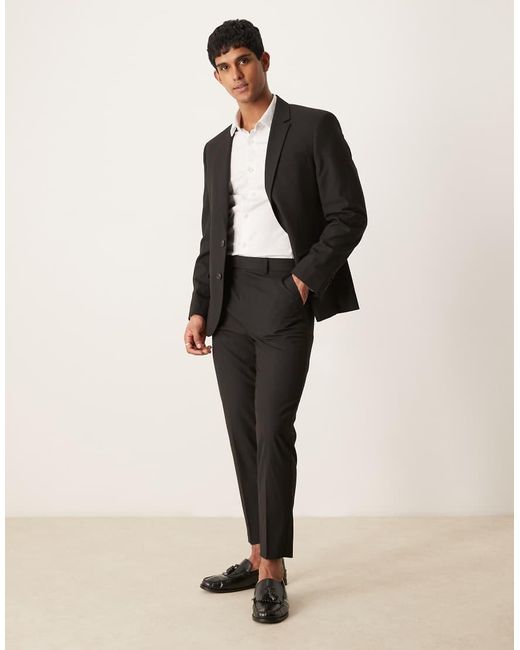 ASOS Smal Colbert in het Black voor heren