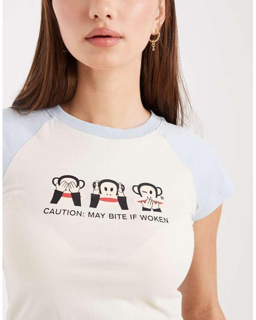 Daisy Street White X Paul Frank Short Sleeve Pajama Set