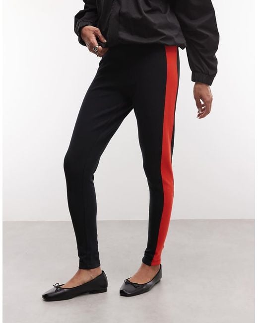 ASOS Black legging With Side Panel Detail