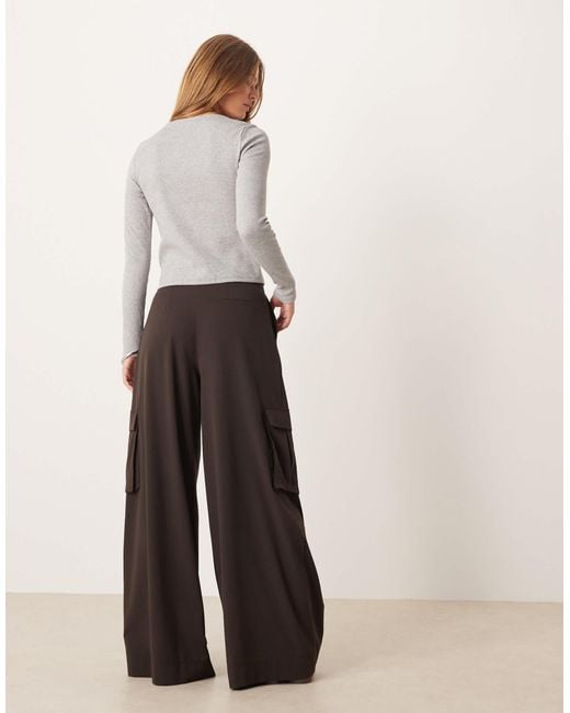ASOS White Tailored Wide Leg Cargo Trouser
