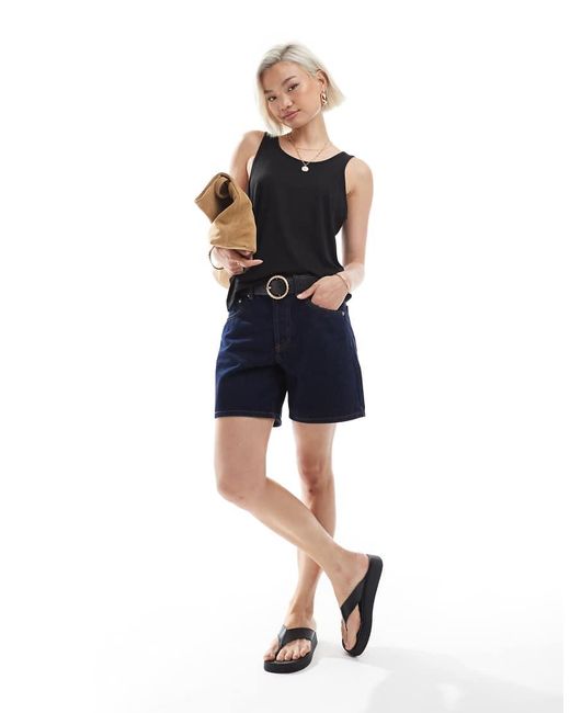 Top De Tirantes De Corte Suelto De ONLY de color Black