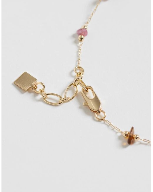 ASOS Natural Anklet With Station-Coloured Chippings
