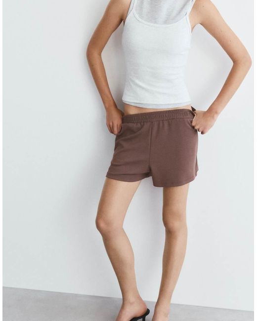 Pull&Bear Brown Sports Shorts