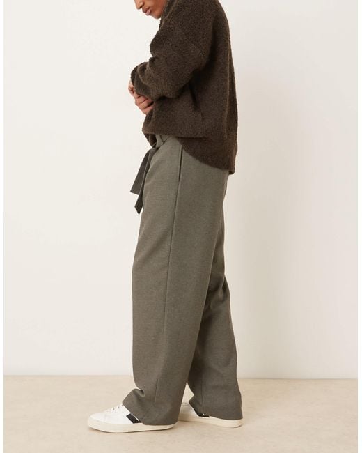 ASOS – elegante hose mit wollanteil in Gray für Herren