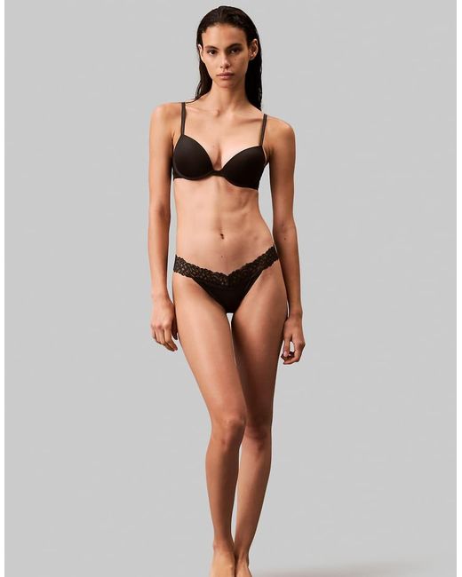 Calvin Klein Black Push-Up Plunge Bra