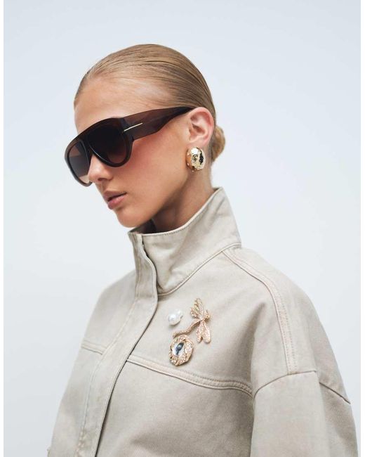 ASOS White Denim Funnel Neck Jacket