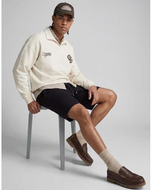 Jack & Jones Natural Drawstring Chino Shorts for men