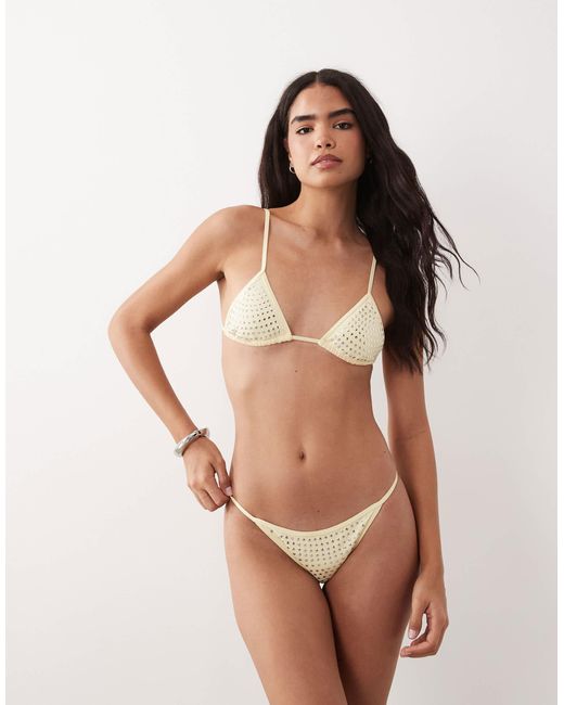 Bikini orné Mango en coloris Brown