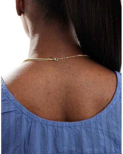Collar De Cadenas De Esferas De Varias Hileras Chapado En Oro De La Colección Z De Accessorize de color Brown