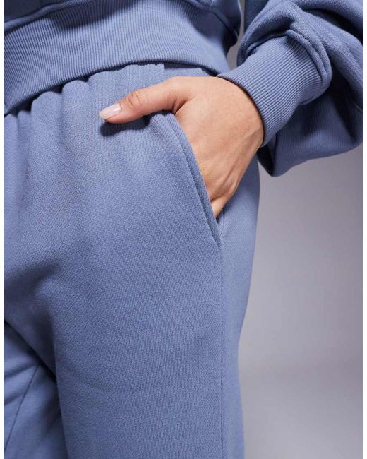 4505 Blue Rest Day Heavyweight 420gsm Cotton Low Rise Cuffed jogger